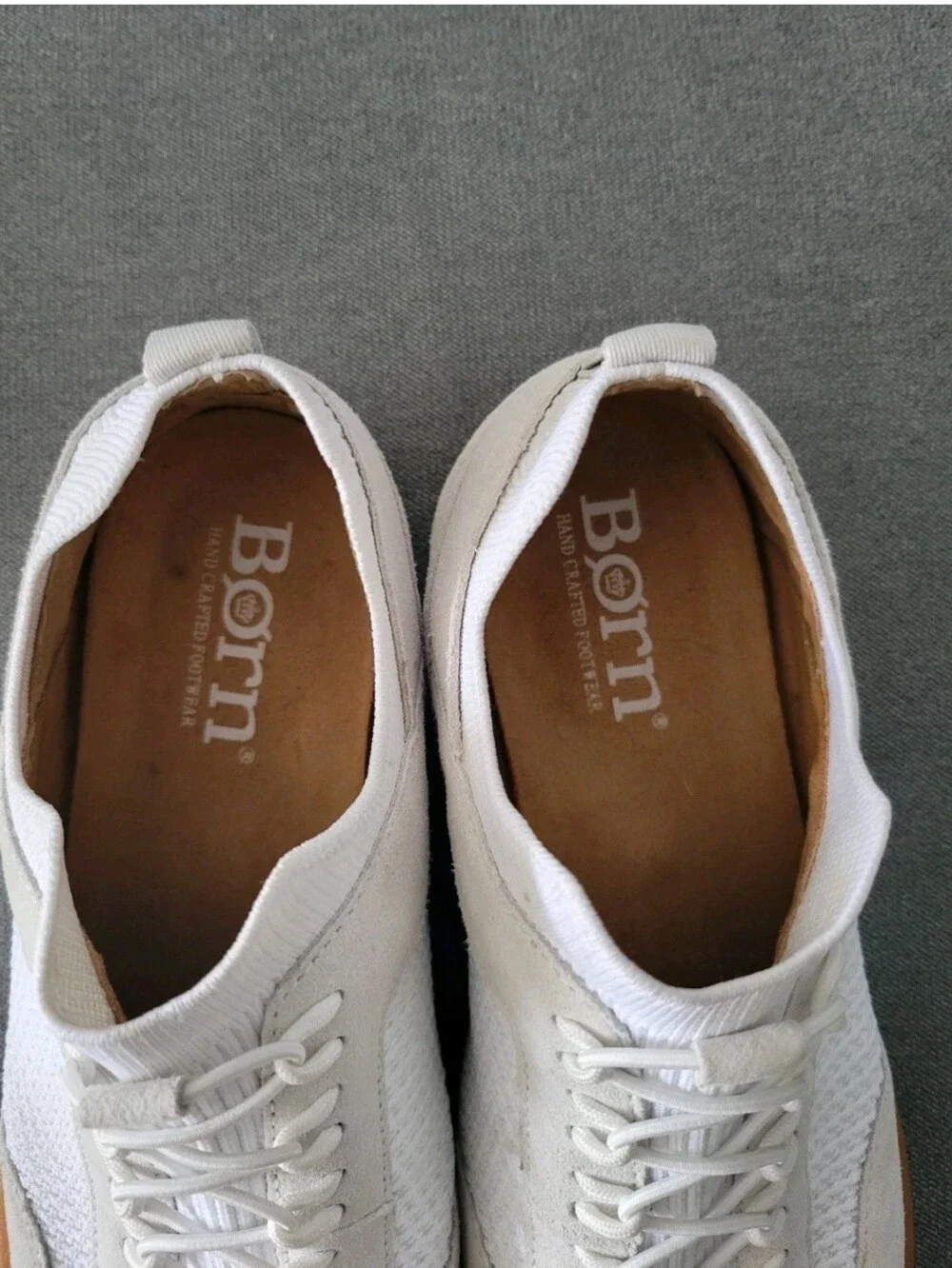 Women's BORN Aire Suede Leather Knit Fabric Casual Sneakers Slip On SZ 9